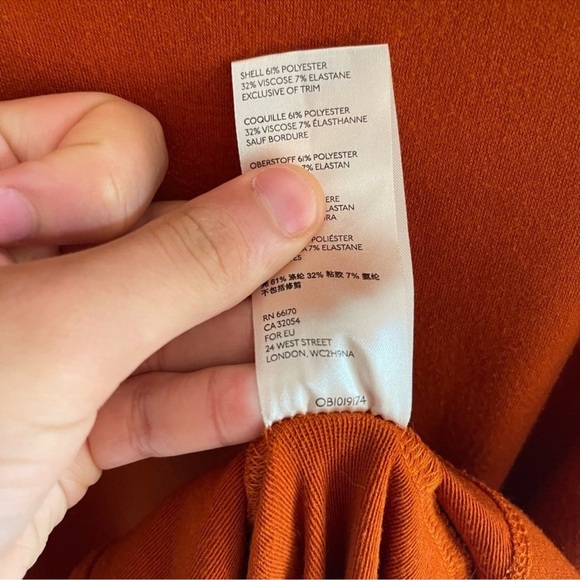 By Anthropologie Knit boho Column midi Dress Orange size large - Picture 4 of 8